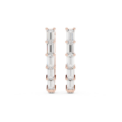 Round Stud Lab Grown Diamond Earrings