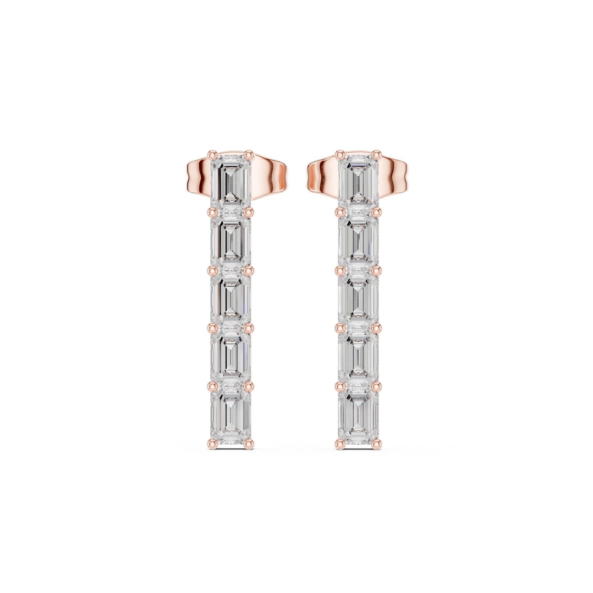 Round Stud Lab Grown Diamond Earrings