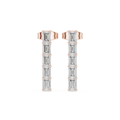 Round Stud Lab Grown Diamond Earrings