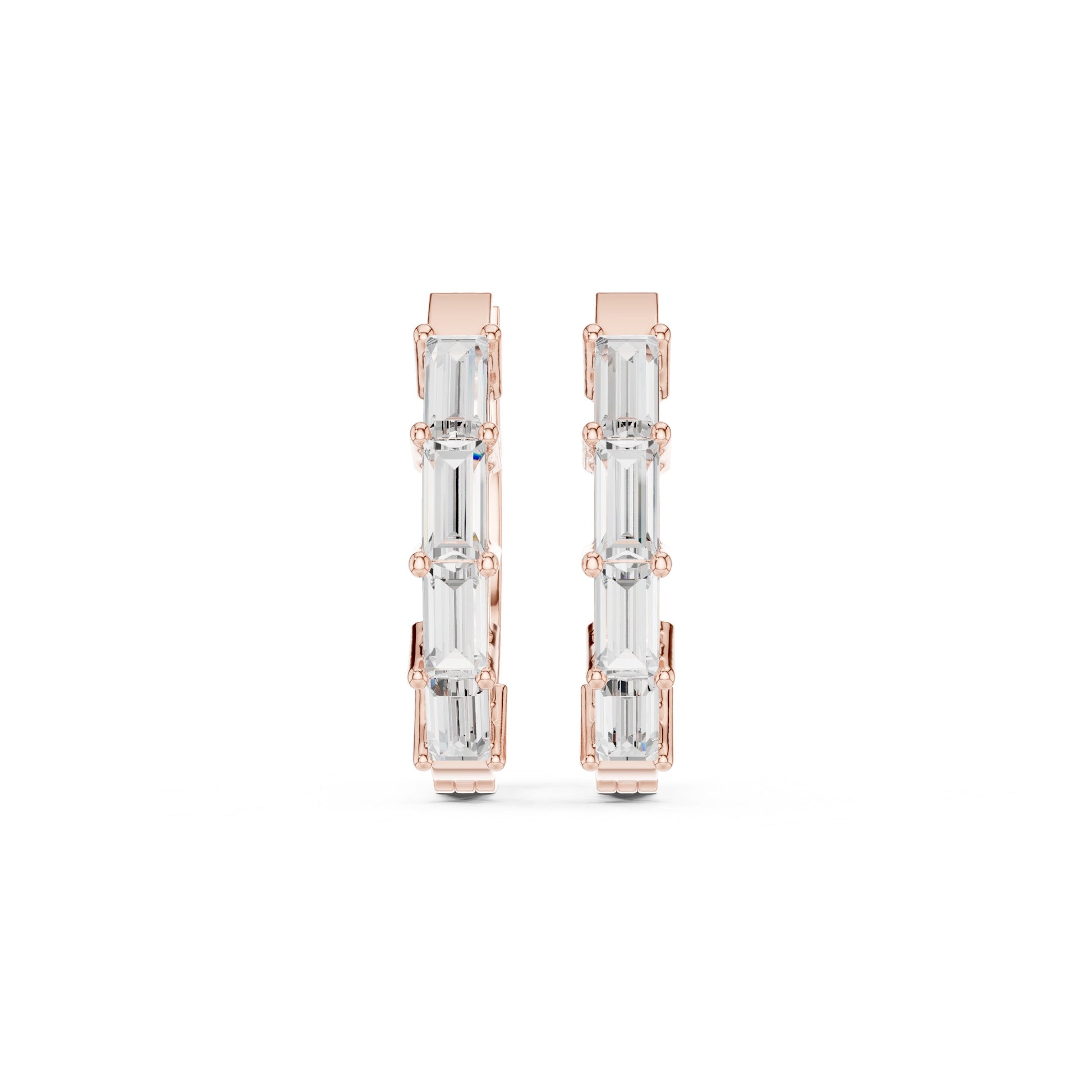 Round Stud Lab Grown Diamond Earrings