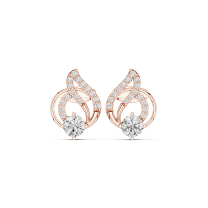Round Stud Lab Grown Diamond Earrings