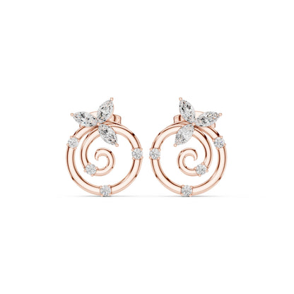 Round Stud Lab Grown Diamond Earrings