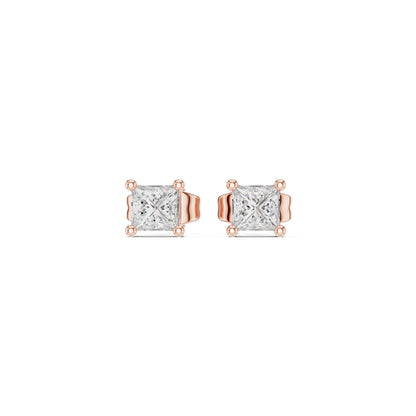 Round Stud Lab Grown Diamond Earrings
