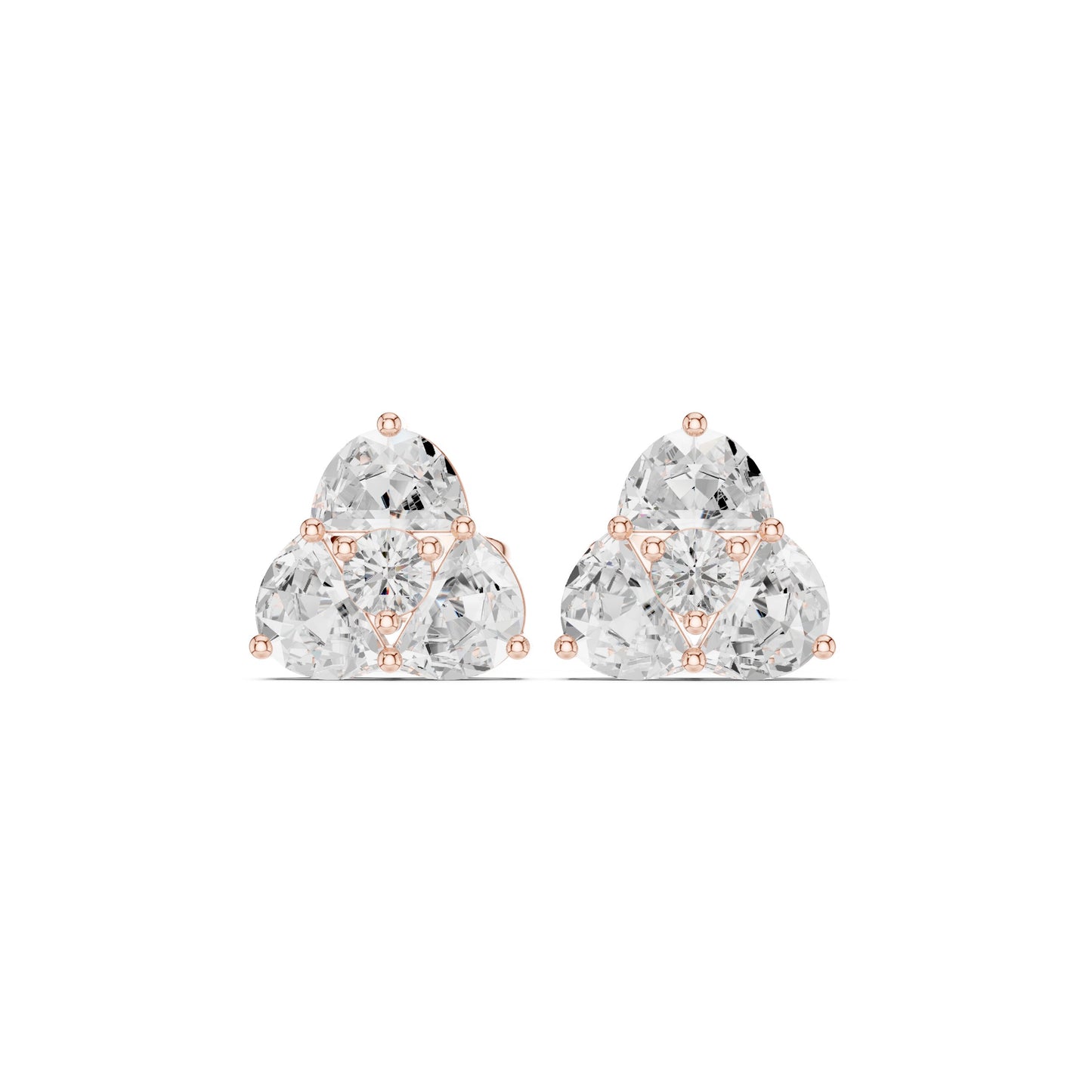 Round Stud Lab Grown Diamond Earrings