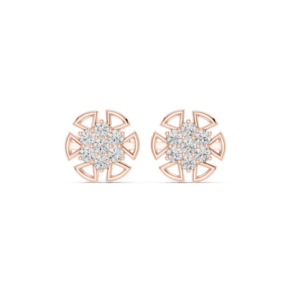 Round Stud Lab Grown Diamond Earrings