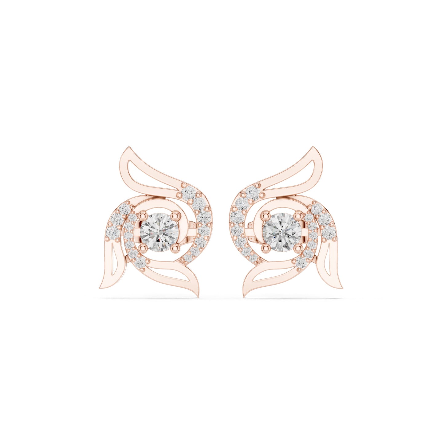 Round Stud Lab Grown Diamond Earrings