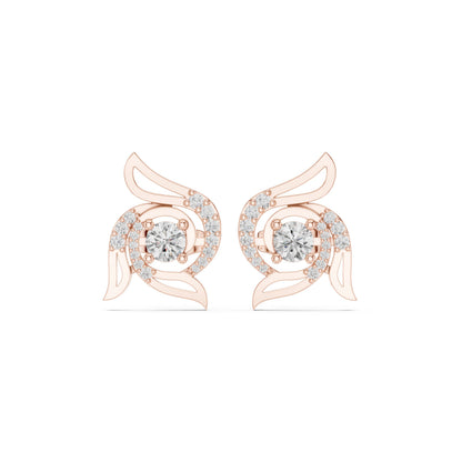 Round Stud Lab Grown Diamond Earrings