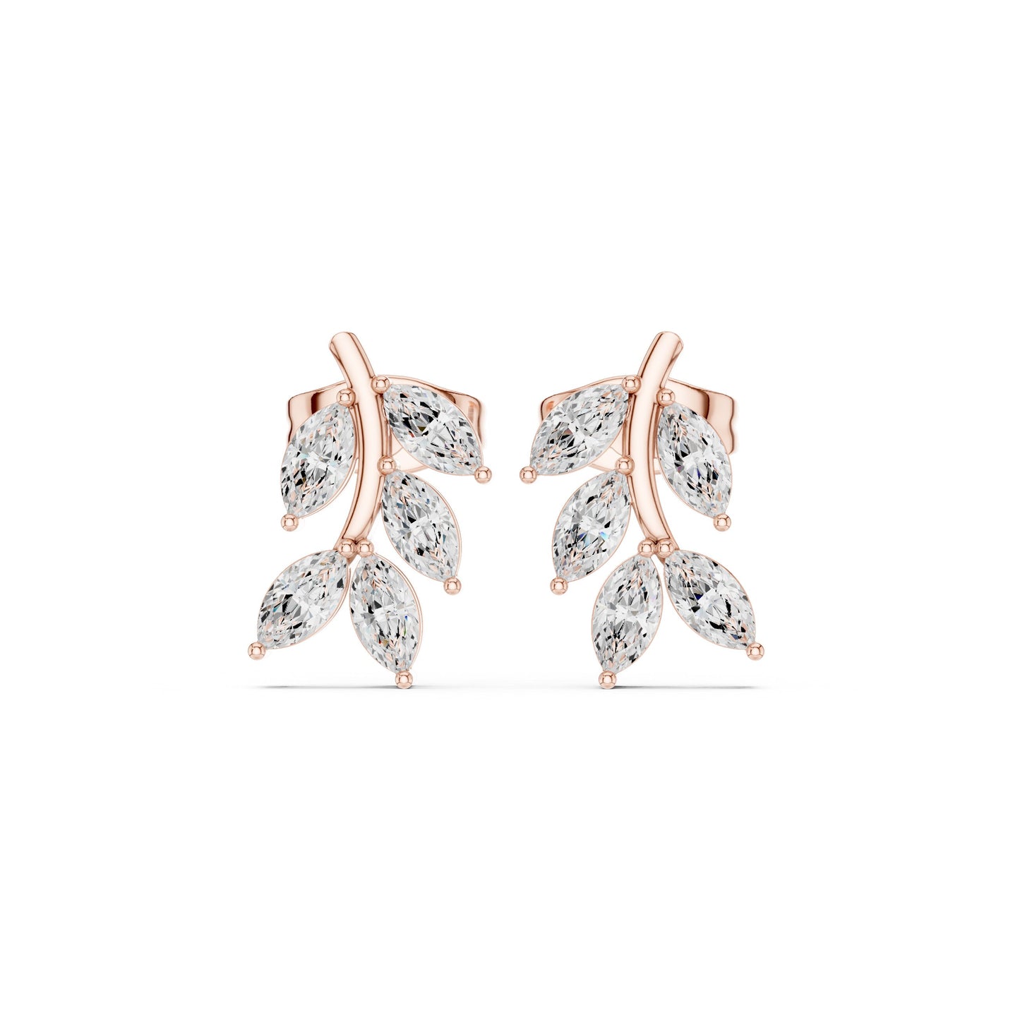 Round Stud Lab Grown Diamond Earrings