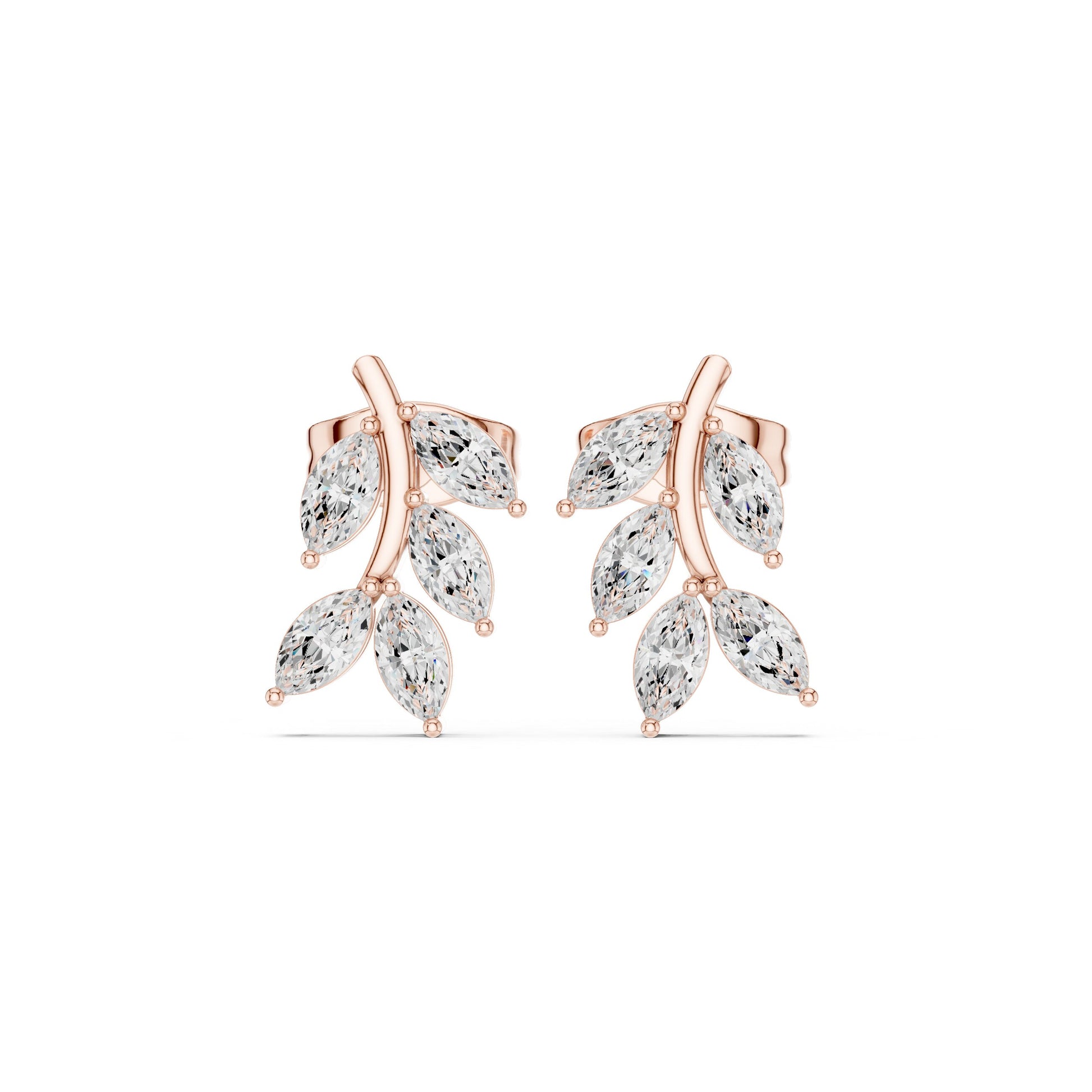 Round Stud Lab Grown Diamond Earrings