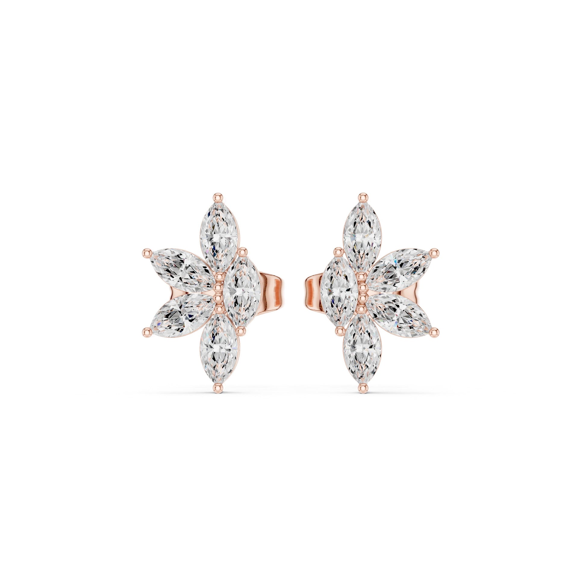 Round Stud Lab Grown Diamond Earrings