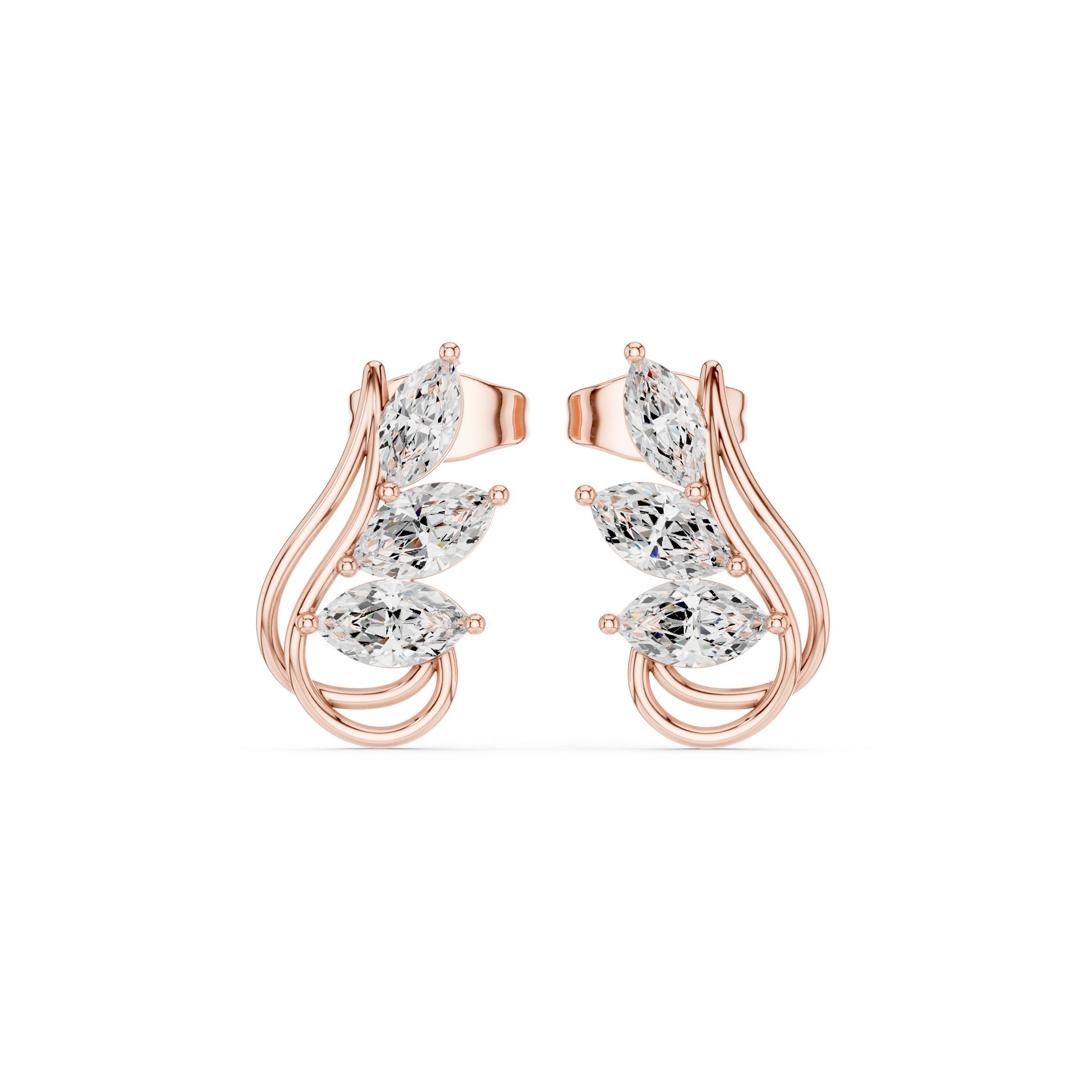Round Stud Lab Grown Diamond Earrings