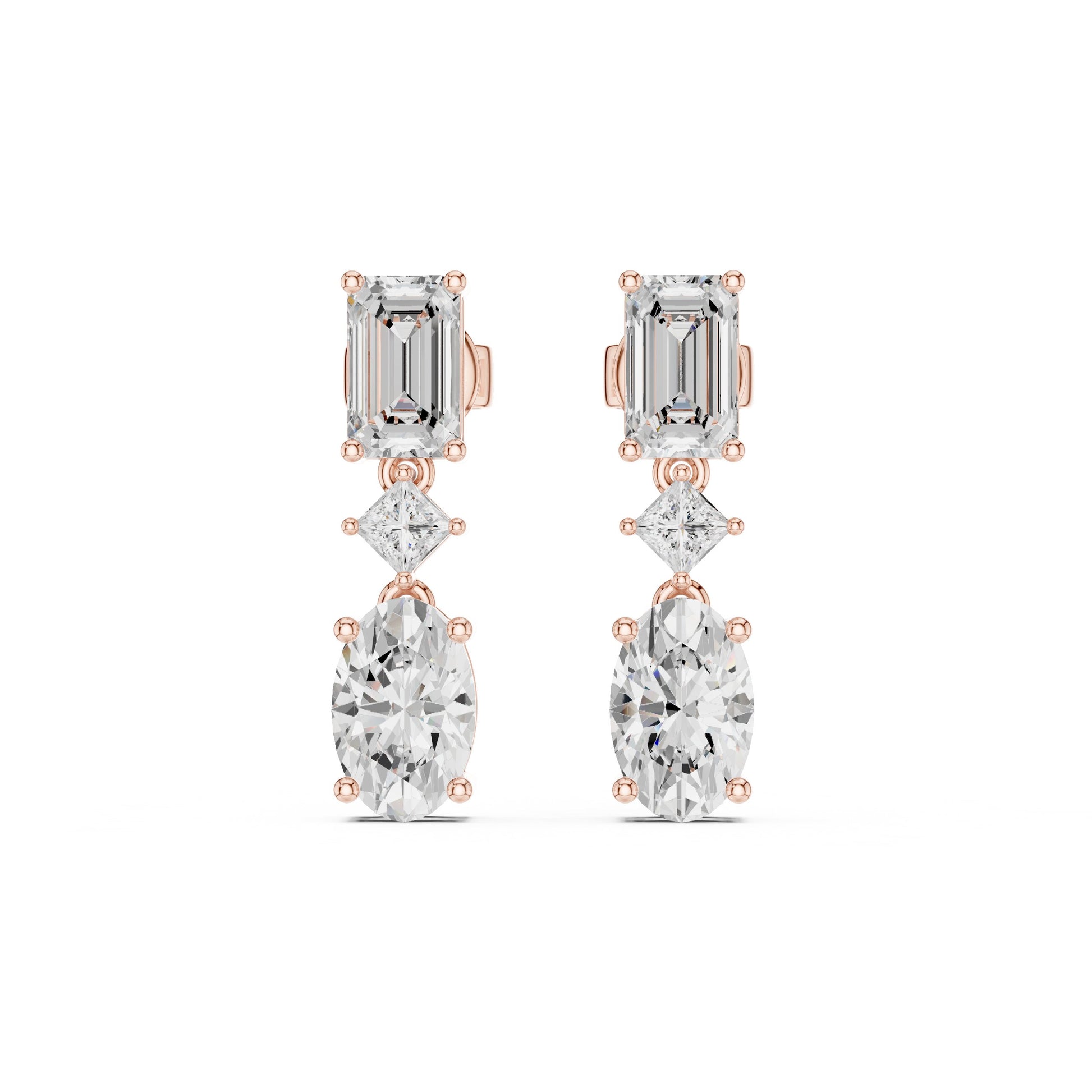 Round Stud Lab Grown Diamond Earrings