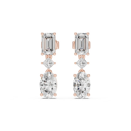 Round Stud Lab Grown Diamond Earrings