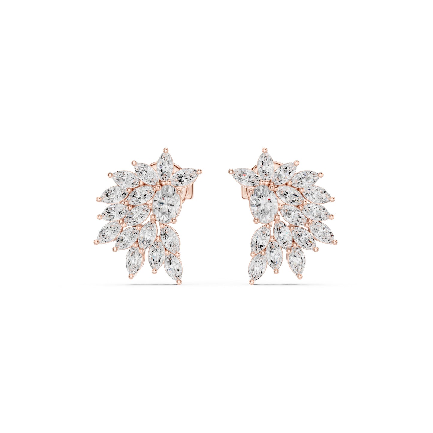 Round Stud Lab Grown Diamond Earrings