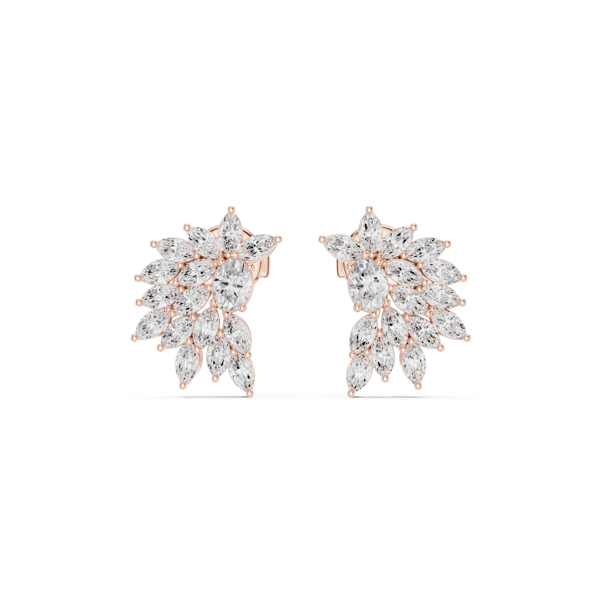 Round Stud Lab Grown Diamond Earrings
