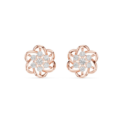 Round Stud Lab Grown Diamond Earrings