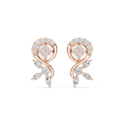Round Stud Lab Grown Diamond Earrings