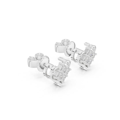 Round Stud Lab Grown Diamond Earrings