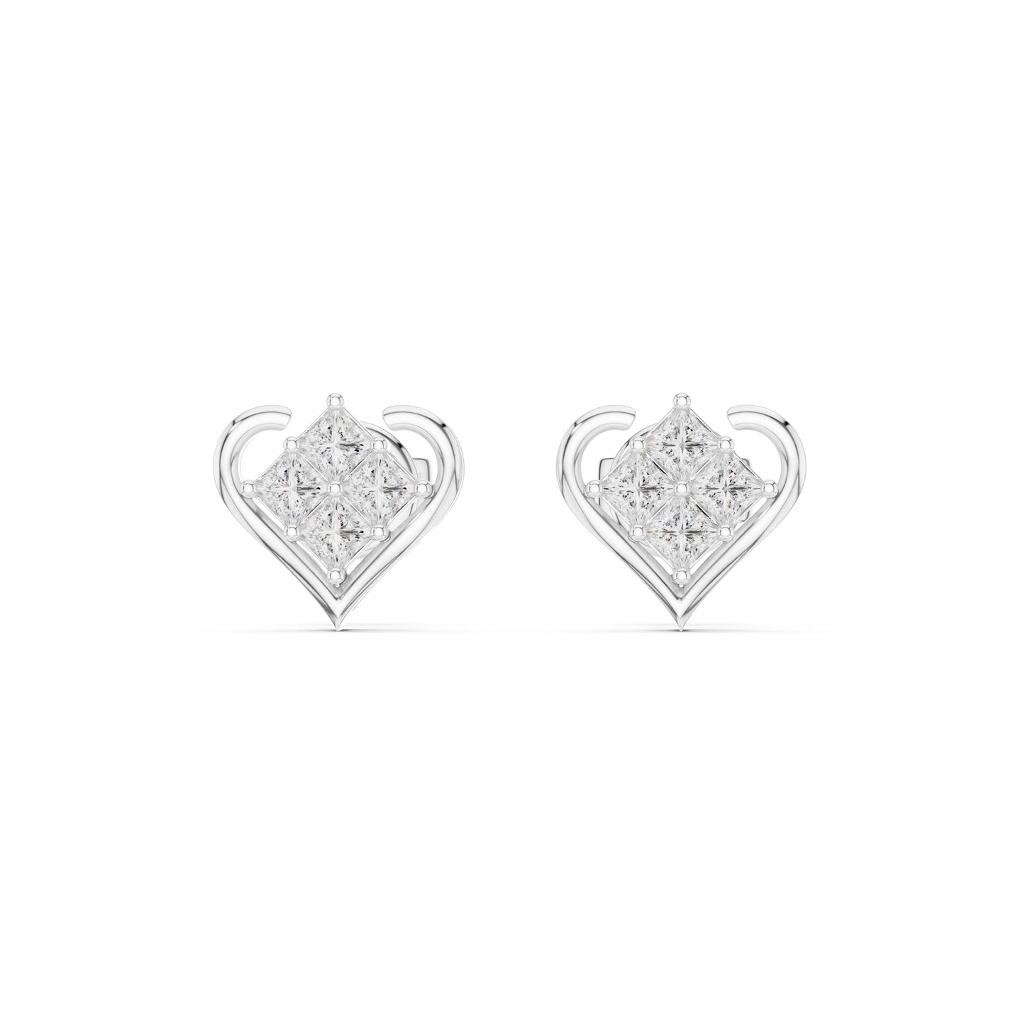 Round Stud Lab Grown Diamond Earrings
