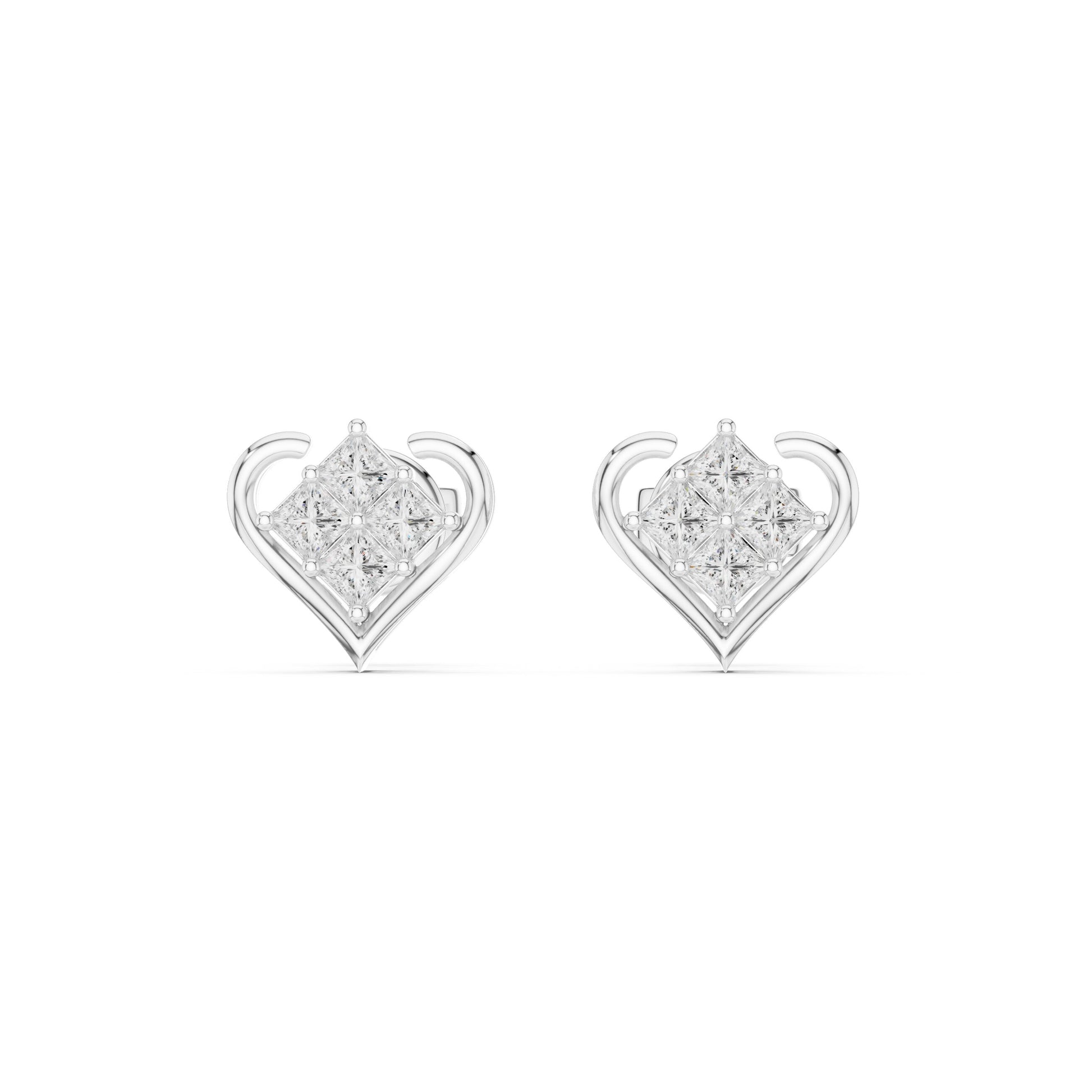 Round Stud Lab Grown Diamond Earrings