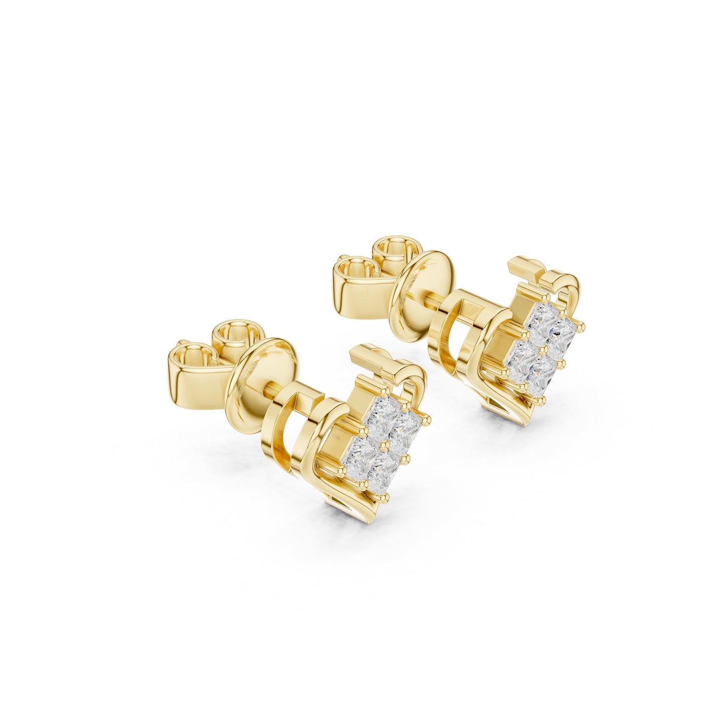 Round Stud Lab Grown Diamond Earrings
