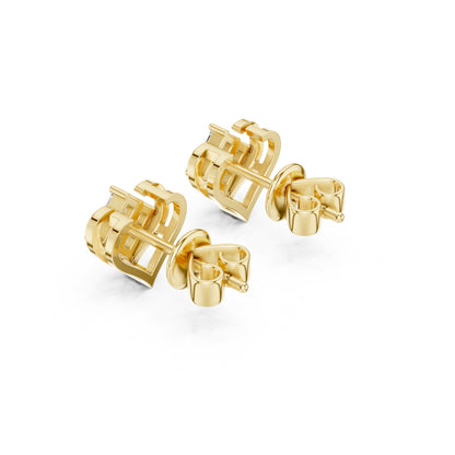 Round Stud Lab Grown Diamond Earrings