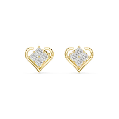 Round Stud Lab Grown Diamond Earrings