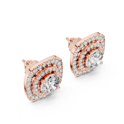 Mixed Shape Lab Grown Diamond Stud Earrings