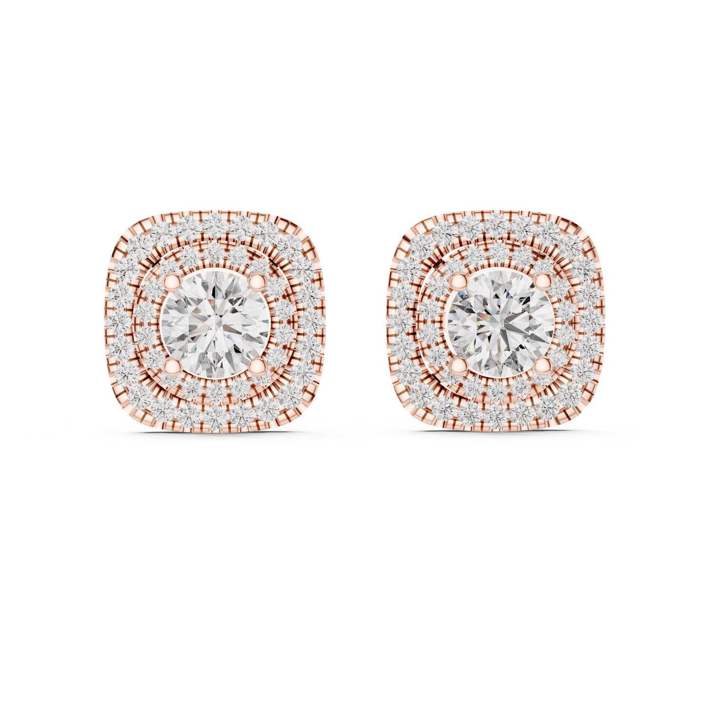 Mixed Shape Lab Grown Diamond Stud Earrings