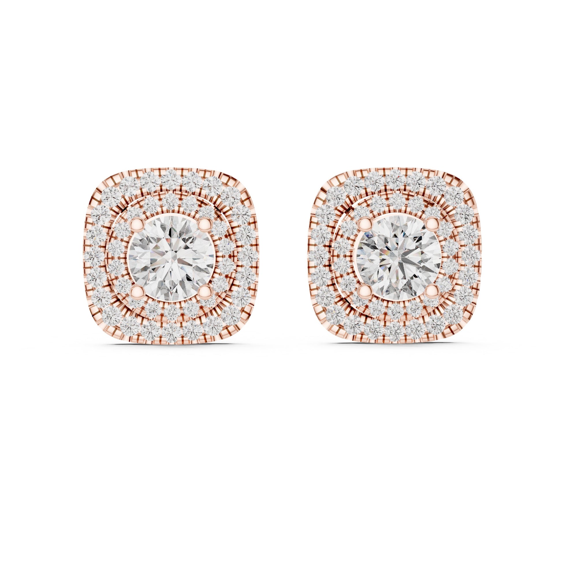 Mixed Shape Lab Grown Diamond Stud Earrings