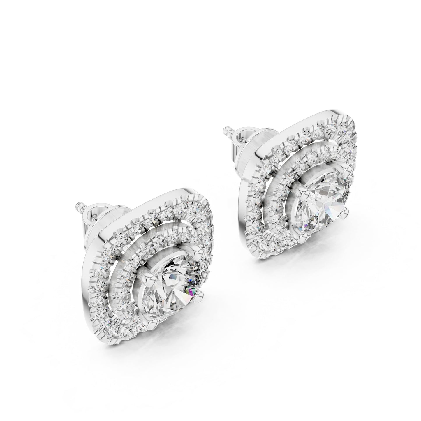 Mixed Shape Lab Grown Diamond Stud Earrings