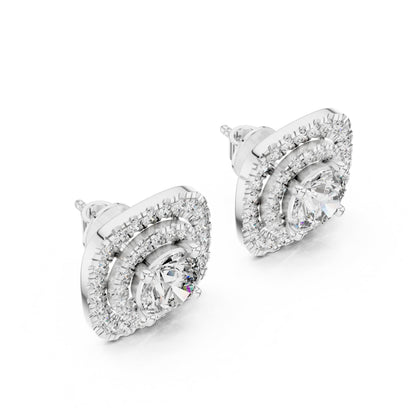 Mixed Shape Lab Grown Diamond Stud Earrings