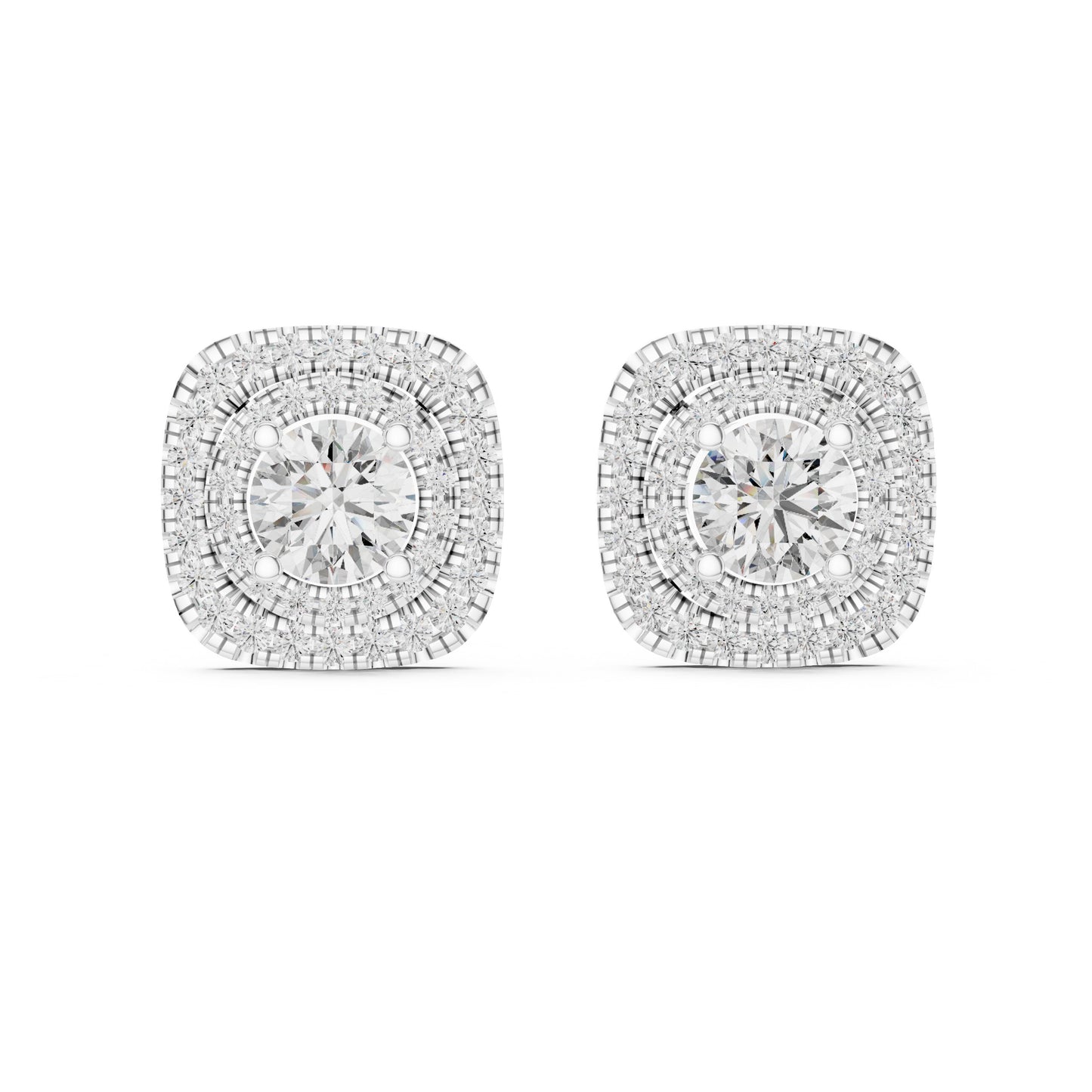 Mixed Shape Lab Grown Diamond Stud Earrings