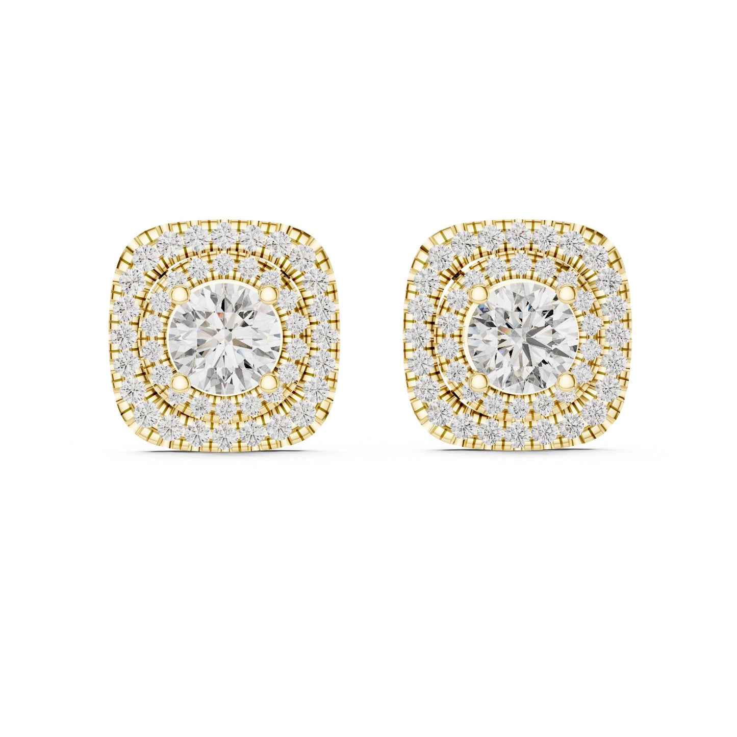 Mixed Shape Lab Grown Diamond Stud Earrings
