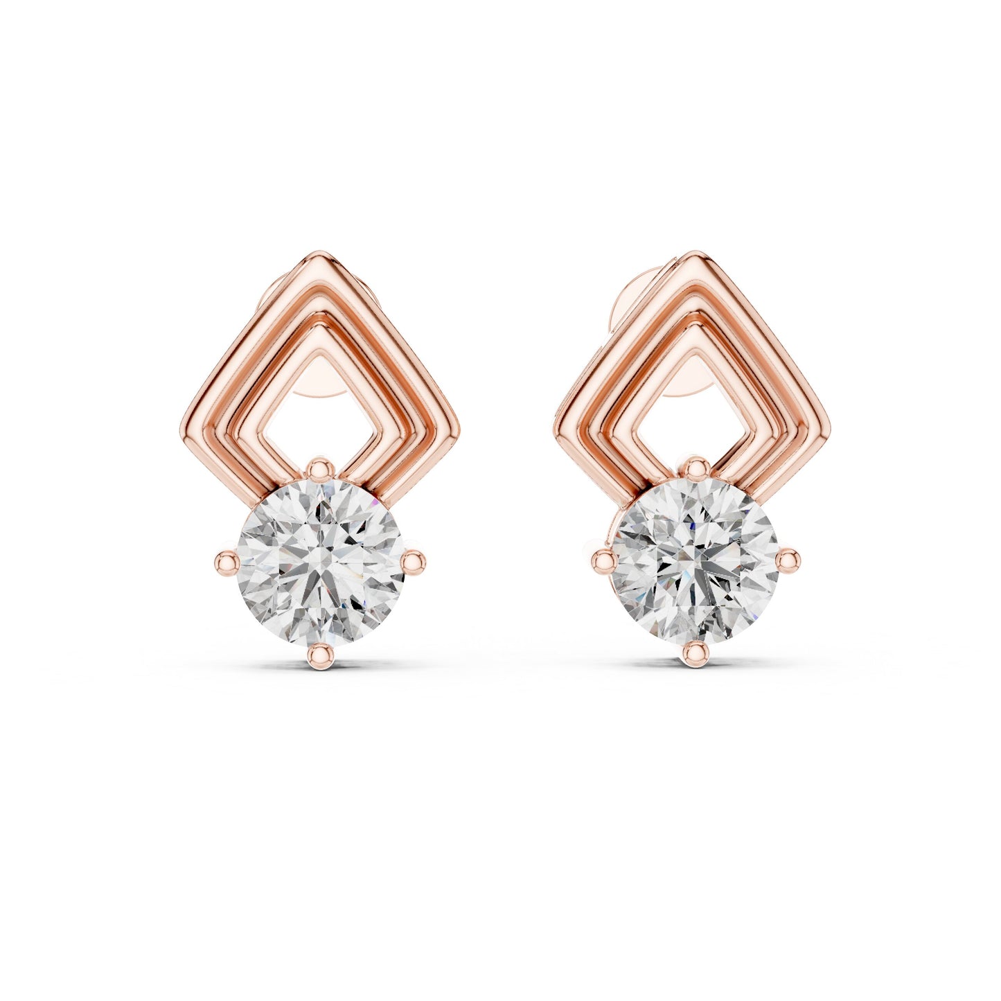 Mixed Shape Lab Grown Diamond Stud Earrings