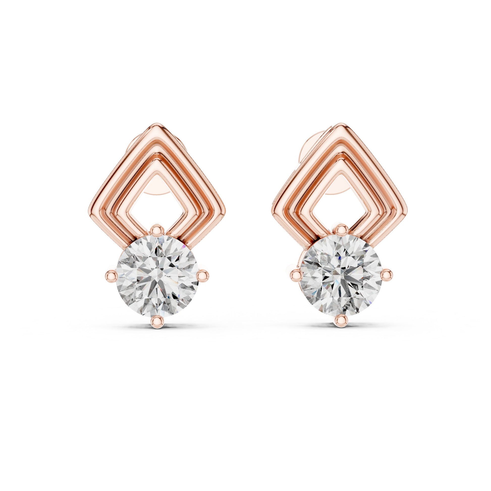 Mixed Shape Lab Grown Diamond Stud Earrings