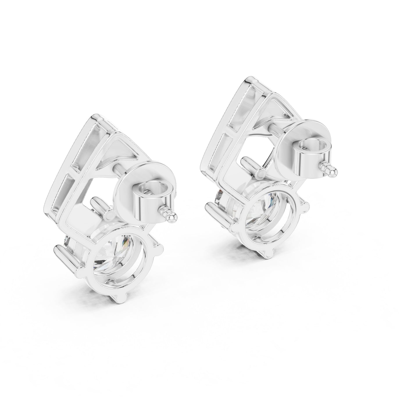 Mixed Shape Lab Grown Diamond Stud Earrings