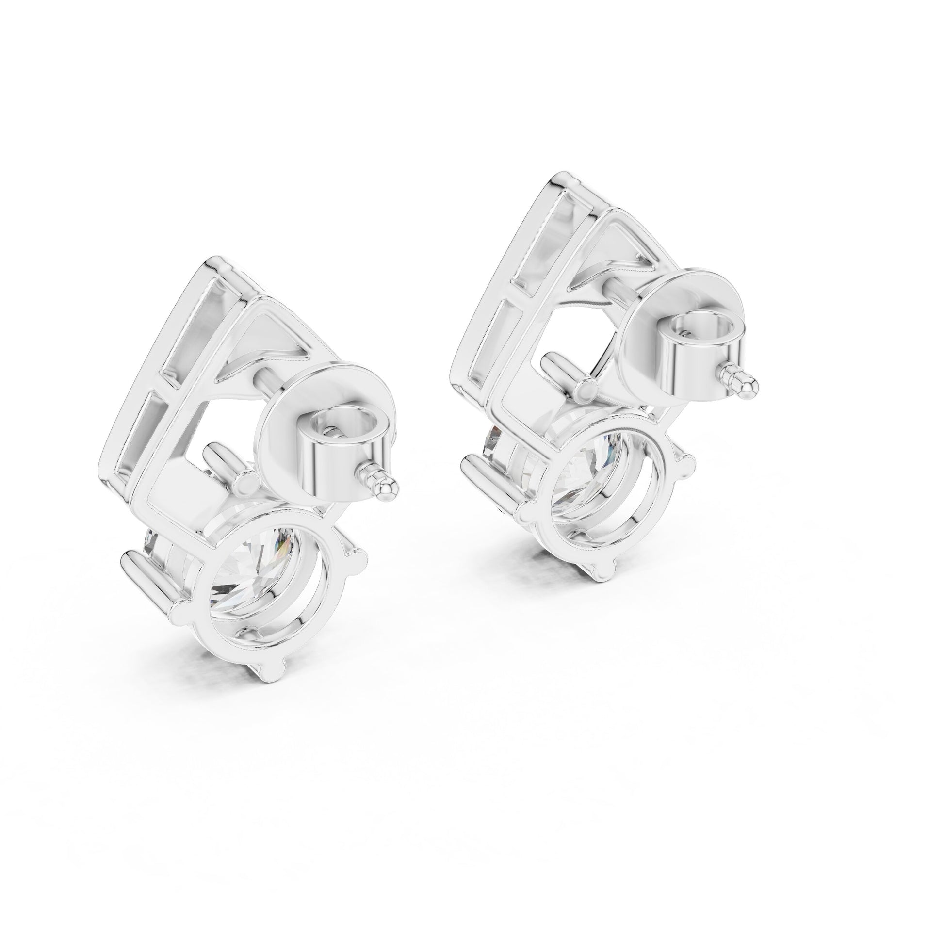 Mixed Shape Lab Grown Diamond Stud Earrings