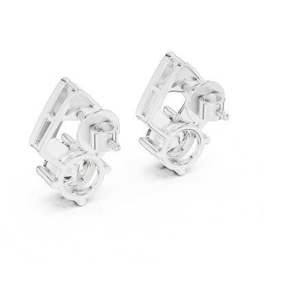 Mixed Shape Lab Grown Diamond Stud Earrings