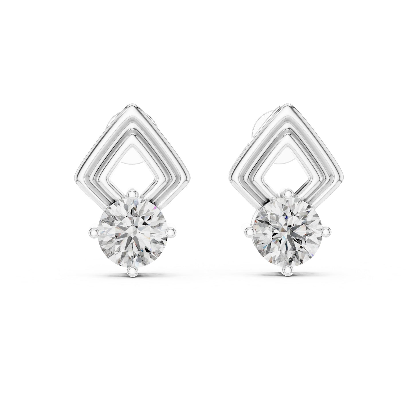 Mixed Shape Lab Grown Diamond Stud Earrings