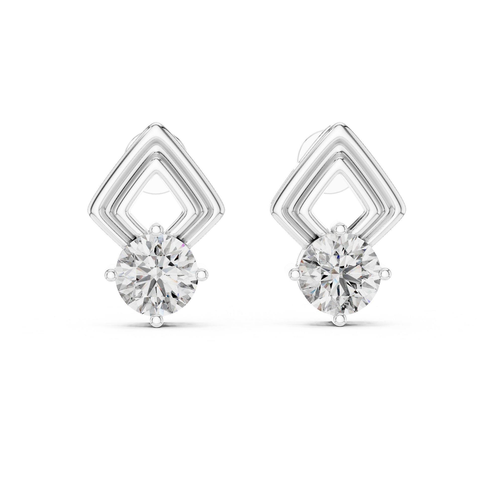Mixed Shape Lab Grown Diamond Stud Earrings