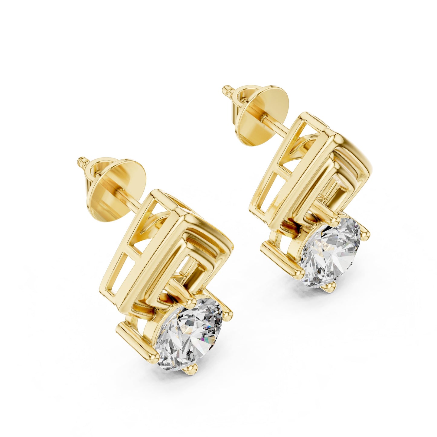 Mixed Shape Lab Grown Diamond Stud Earrings