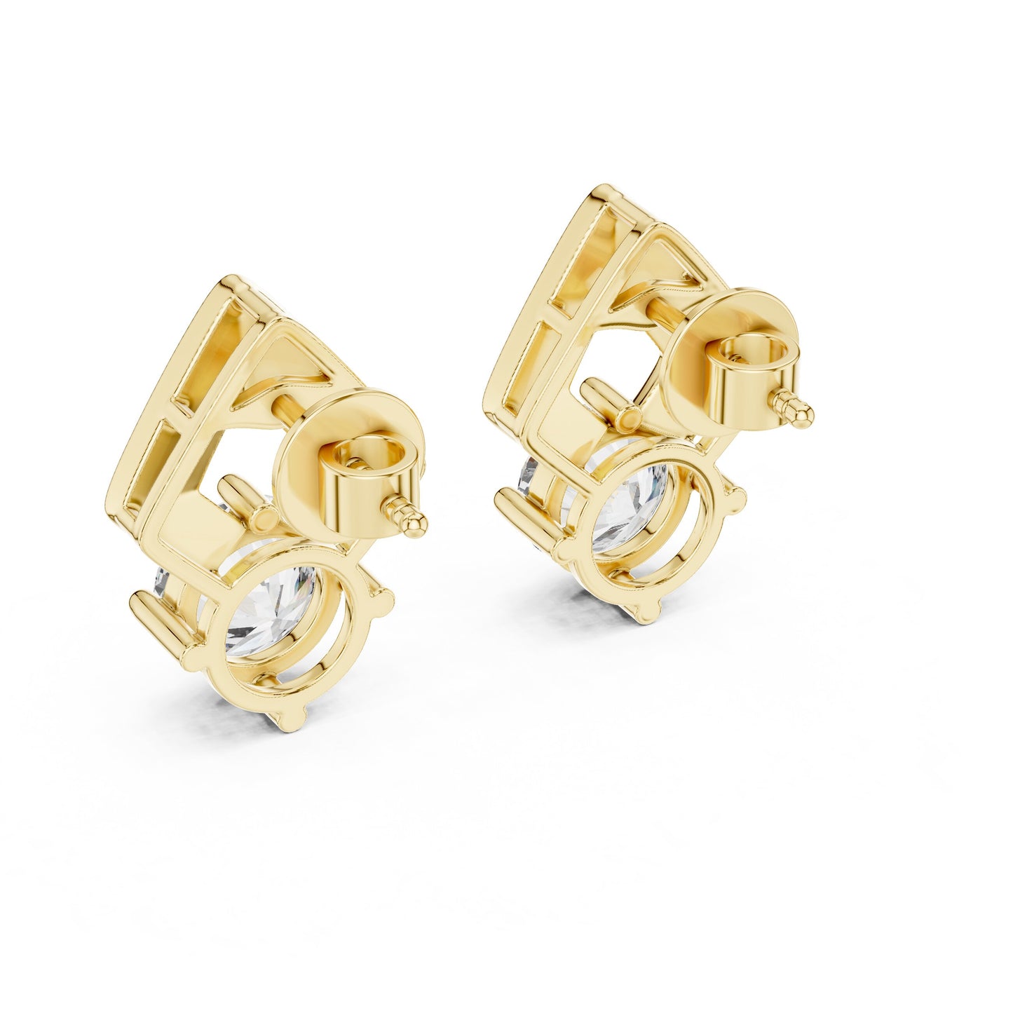 Mixed Shape Lab Grown Diamond Stud Earrings