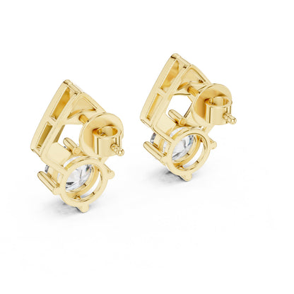 Mixed Shape Lab Grown Diamond Stud Earrings