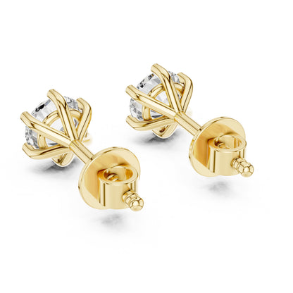 Round Stud Lab Grown Diamond Earrings