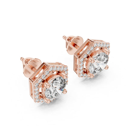 Mixed Shape Lab Grown Diamond Stud Earrings