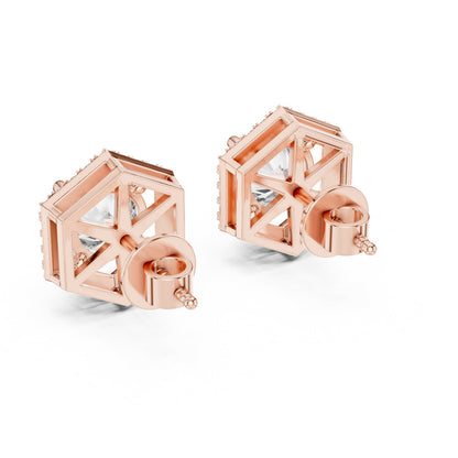Mixed Shape Lab Grown Diamond Stud Earrings