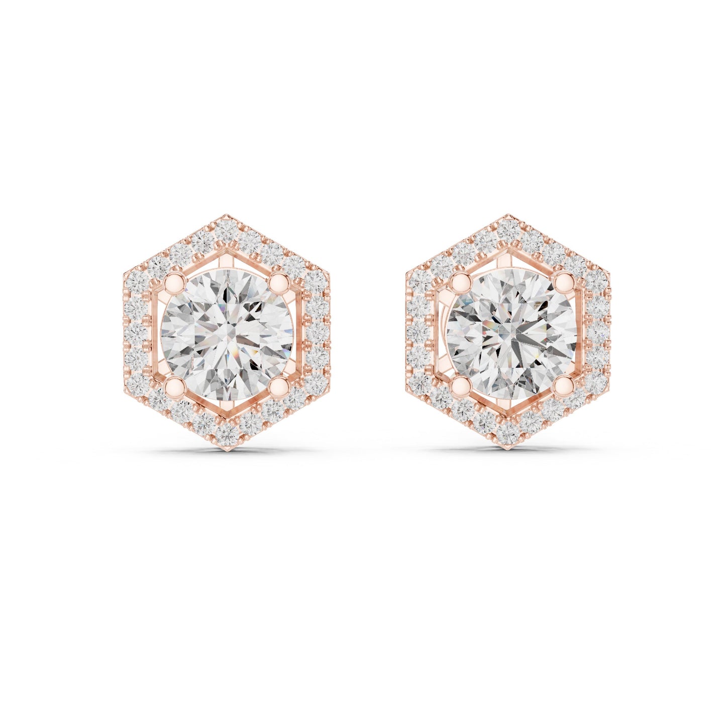 Mixed Shape Lab Grown Diamond Stud Earrings