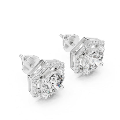Mixed Shape Lab Grown Diamond Stud Earrings