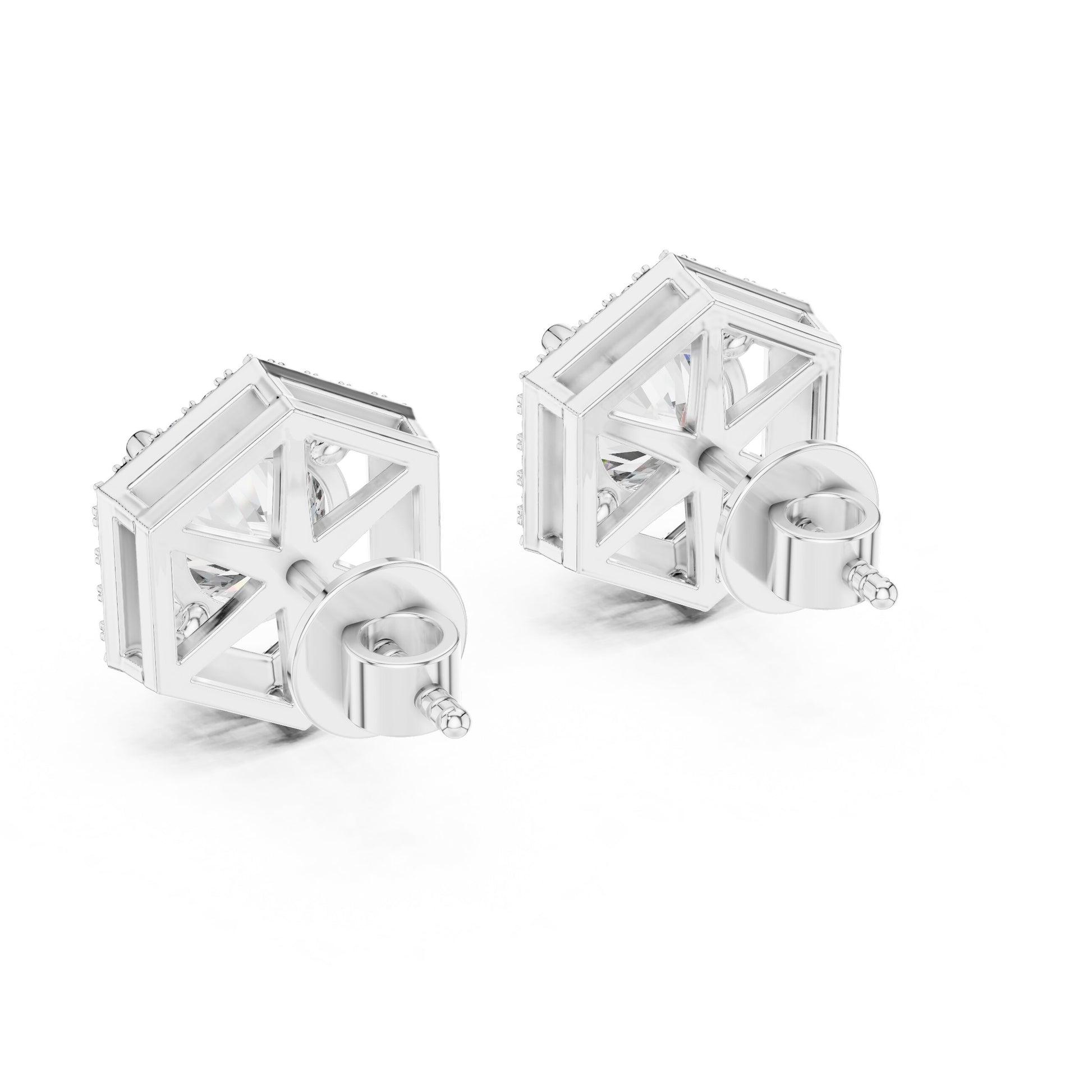 Mixed Shape Lab Grown Diamond Stud Earrings